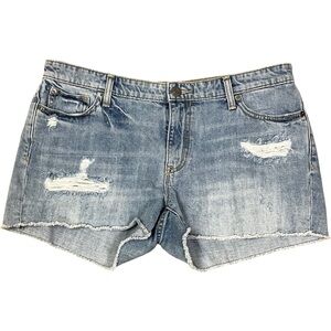 GAP Sexy Boyfriend Short Jean Shorts SZ 10 Shredded Frayed Grunge Festival